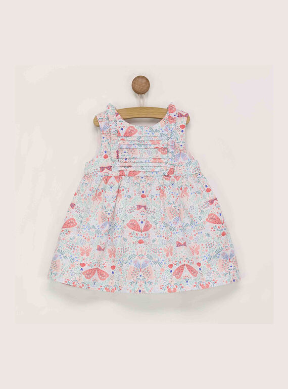 Weiß gemustertes Trägerkleid RAKASSY / 19E1BFF1CHS001