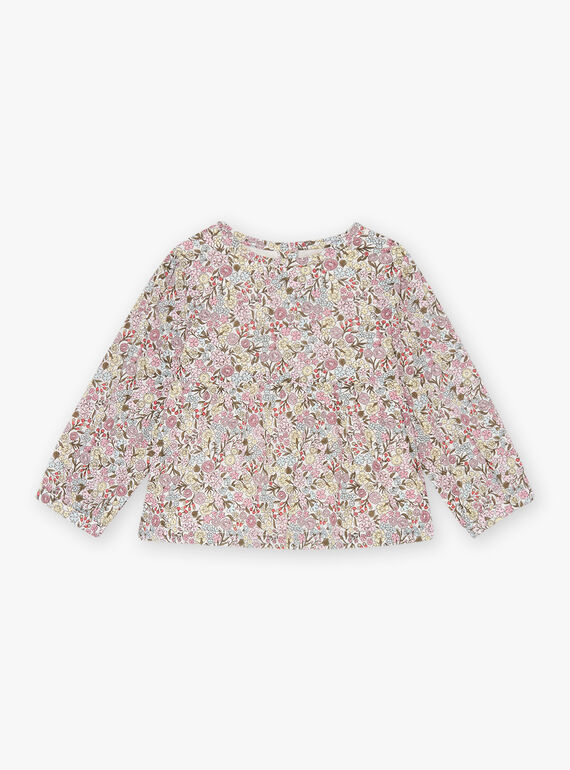 Baby Mädchen Popeline Bluse mit Blumendruck CADORY / 22E1BFB1CHED315