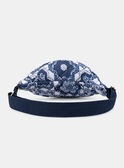 Blau-weiße, gesteppte Bauchtasche mit Blumendruck LEPACHETTE / 24H4PFJ1BES001