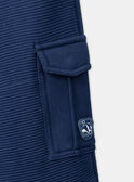 Blaue Hose aus strukturiertem Fantasiestrick LEJOGAGE / 24H3PGJ1CFPC230