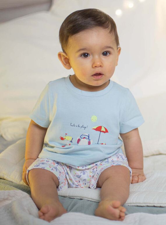 Baby Junge türkisfarbener Strampler CEIBRAHIM / 22E5BG52GRE203