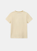 Beigefarbenes T-Shirt mit Druckmotiv KOBALLAGE / 24E3PGD3TMCB103