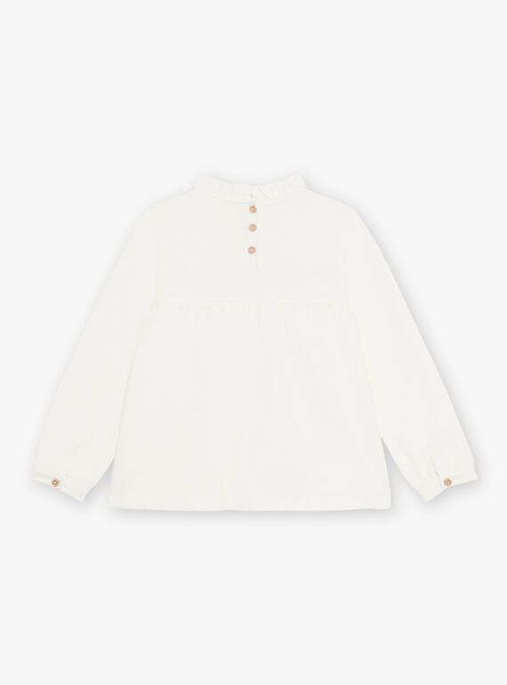 Ecru T-Shirt mit Rüschen DIACHETTE / 22H2PFY3TML001
