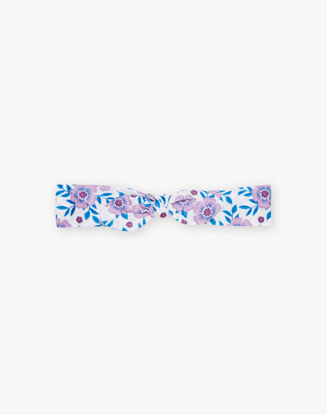 Stirnband mit lila Blumenmuster aus Baumwolle 22H4BF51BAN001