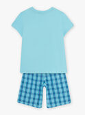 Türkisblaues Surf-Pyjama-Set für Kinder Jungen CAWAIAGE / 22E5PG55PYJC216