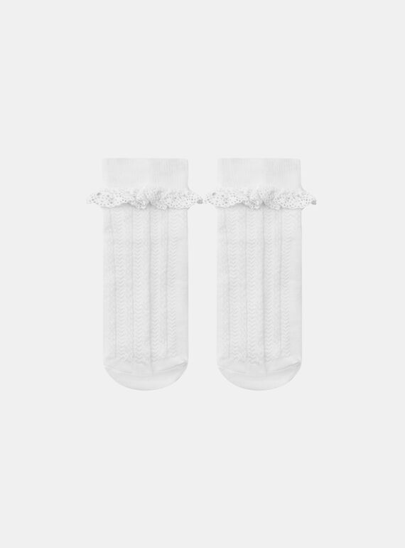 Gerippte Socken mit Spitze KRESOZETTE / 24E4PFL1SOB001