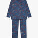 Marineblauer Jersey-Schlafanzug mit Dinosaurier-Print