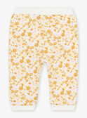Jogginganzug aus ecrufarbenem Molton mit Blumenmuster FABRITA / 23E1BF81JGB001