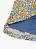 Rüschenkleid in marineblau mit Blumenmuster  FABETTY / 23E1BF81ROB070