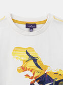 Ecrufarbenes T-Shirt mit Dinosaurier-Print KITIAGE / 24E3PGC1TMC632