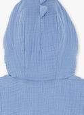 Baby Junge blaue Kapuzenjacke ZOUHIR / 21E0CGG1VESC203