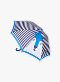 Blau-weiß gestreifter Regenschirm mit Wolfsanimation DAPLAGE / 22H4PGE1PUIC205