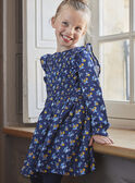 Marineblaues Kleid mit Blumendruck GIRAFETTE / 23H2PF91ROB070