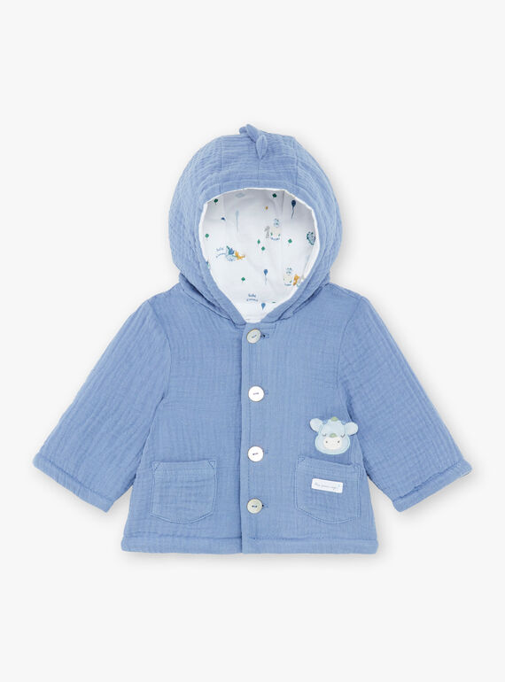Baby Junge blaue Kapuzenjacke ZOUHIR / 21E0CGG1VESC203