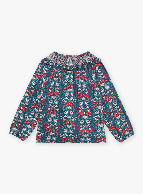 Grüne Bluse mit Blumenmuster DUIBLETTE / 22H2PFZ1CHEG633
