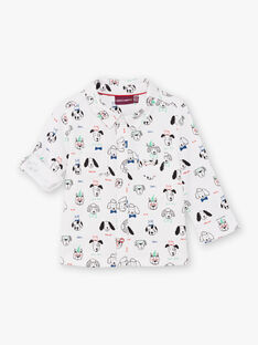 Baby Boy's Black and White Dog Print Shirt BABLAISE / 21H1BG11CHM001