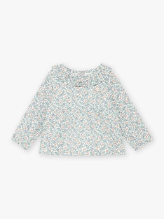 Bluse mit Rüschenkragen für Mädchen mit Blumendruck BAORIA / 21H1BFO1CHE001