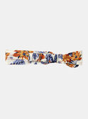 Stirnband mit buntem Blumen-und Fischprint in Weiß KAZELIE / 24E4BFS1BAN001