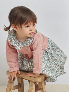Zweifarbiges Kleid mit Blumendruck für Baby-Mädchen BAOLLY / 21H1BFO2ROB318
