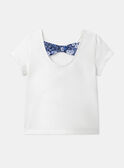 Ecru T-Shirt mit Schmetterlingsmotiv LEPAPYETTE / 24H2PFJ1TMC001