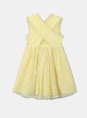 Gelbes Kleid mit Stickerei KRETULETTE / 24E2PFL6ROBB103