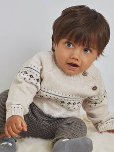 Baby Boy's Beige Jacquard Kaninchen Pullover BASEANNY / 21H1BGO1PULA011
