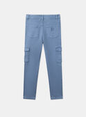 Schmale Cargohose, blau gefrostet LESLIMAGE / 24H3PGJ1PANC206