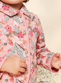 Gesteppte Jacke in altrosa mit Blumendruck FAIMIMI / 23E1BFD2CARD318