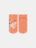 Jacquard-Socken mit Vogelmotiv und buntem Blumenprint in Orange KLOSOZETTE / 24E4PFS1SOBE405