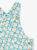 Kurzlatzhose in Ecru und Blau mit Blumenprint LAAMELIE / 24H1BFI1SAL001