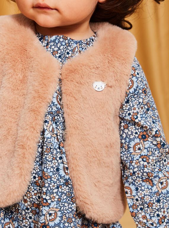 Ärmellose Weste aus Kunstpelz in beige DAROMANE / 22H1BFY1CSMI820