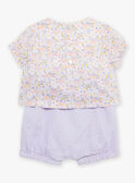 Lila Body, Bloomer und Stirnband mit Blumenmuster FORINE / 23E0CFT2ENSH700