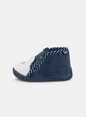Blaue Babyschuhe mit weißem Bärenkopf Baby, Jungen NEANTOINE / 25F10BG31CHP070