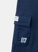 Marineblaue Komforthose mit Taschen mit Cargo-Effekt LADAMIEN / 24H1BGJ1PANC230