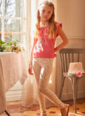 Ecrufarbene Leggings mit Blumenmuster KLEGOETTE / 24E2PFO2LG001