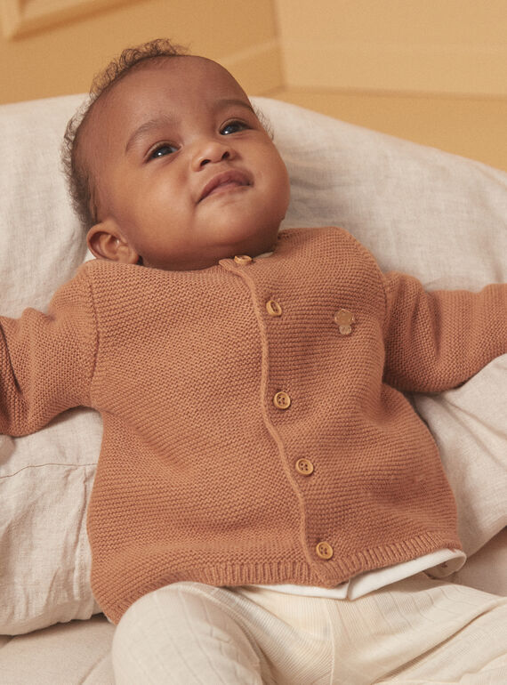Strickjacke in Haselnussbraun LONARD / 24H0CM11CAR821