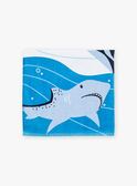 Blaues Badetuch mit Orca-, Hai- und Walmotiv KLUPAGE / 24E4PGG1SRV216