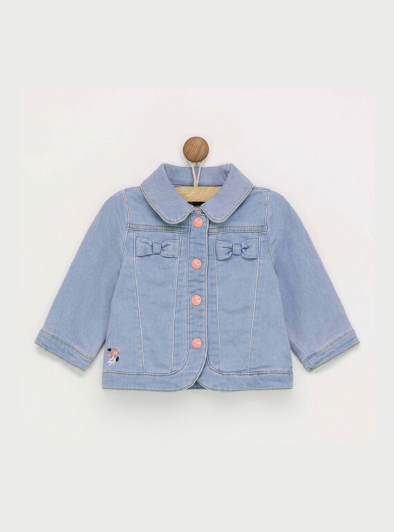 Jeansblaue Strickjacke RAILIA / 19E1BFD3CAR704