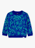 Sweatshirt in Blau und Grün mit Palmenprint LACHEMAGE / 24H3PGI1SWE703