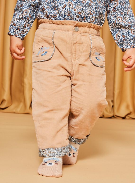 Beige Cordhose DAREGINE / 22H1BFY1PANI820