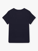 Marineblaues T-Shirt mit Dinosaurier-Muster für Kind Junge CYDOAGE2 / 22E3PGT2TMC070