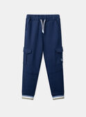 Blaue Hose aus strukturiertem Fantasiestrick LEJOGAGE / 24H3PGJ1CFPC230