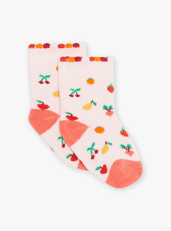 Ringelsocken rosa mit Früchten FADENISE / 23E4BFB1SOQ318