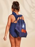 Marineblauer Rucksack mit weißen Tupfen FRYSAKETTE / 23E4PFL1BES070