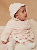 Zartrosa Samt-Kapuzenpulli GONINE / 23H0CFB1VES301