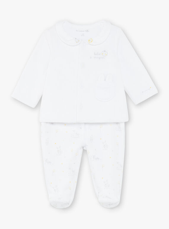 Baby-Weste aus weißem Samt und Hosen-Set gemischt ZOEDEN / 21E0NMG1ENS000