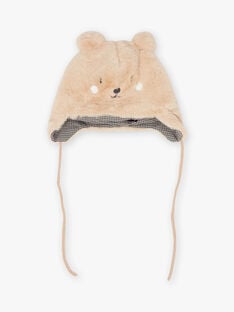 Teddybär-Mütze mit Bommeln für Baby-Jungen BIROMEO / 21H4BGE4BONI819