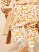 Jogginganzug aus ecrufarbenem Molton mit Blumenmuster FABRITA / 23E1BF81JGB001