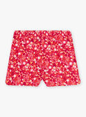 Fuchsiafarbene Shorts mit Blumendruck, Kind Mädchen CAUSHOETTE 1 / 22E2PFT3SHO304