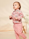 Gesteppte Jacke in altrosa mit Blumendruck FAIMIMI / 23E1BFD2CARD318